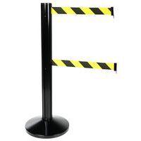 Poteau Noir double sangle de 2 m Noir/jaune - Image 3