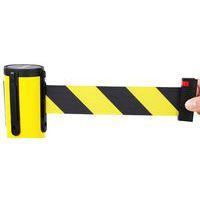 Kit socle et poteau PVC à sangle - jaune/noir - 90 cm - Image 2