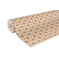 Rouleau kraft brut 50x0,70m Noël étoiles - Clairefontaine