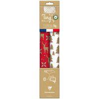 Lot 2 rouleaux kraft brut 70g 5x0,35m rouge/blanc - Clairefontaine thumbnail image