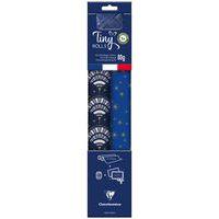 Pack rouleaux,bolduc,5x0,35m,papier cadeau,bleu/or - Image principale