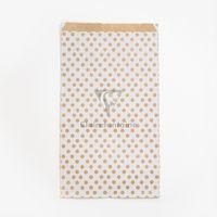 Sachet 50 pochettes kraft 21x37+7cm Pois fond blanc - Clairefontaine
