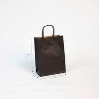 Paquet de 25 sacs kraft vergé 100g, 16x8x21cm, Noir - Image principale