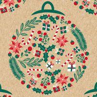 Rouleau kraft 70g, 50x0,70m Boules Noël - Image 2