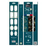 Pack rouleaux + bolduc + étiquettes,5x0,35m,kraft,noir/bleu thumbnail image 2