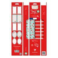 Pack rouleaux,bolduc,5x0,35m,papier cadeau,rouge/bleu thumbnail image 2