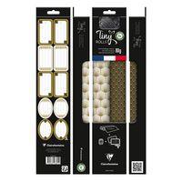 Pack rouleaux,bolduc,5x0,35m,papier cadeau,or/noir thumbnail image 2