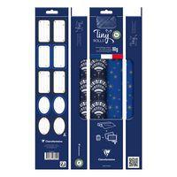 Pack rouleaux,bolduc,5x0,35m,papier cadeau,bleu/or thumbnail image 2