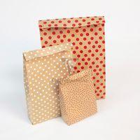 Sachet de 50 pochettes kraft, 21x37+7cm, Pois thumbnail image 3