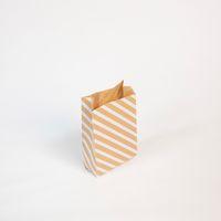 Sachet de 50 pochettes kraft, 11x21+5cm, Rayures blanche - Image 2