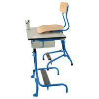Table scolaire HERGON + avec roulettes avec casier T2àT4 bleu thumbnail image 3