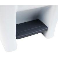 Poubelle mobile à pédale 60 L blanc couvercle vert thumbnail image 6