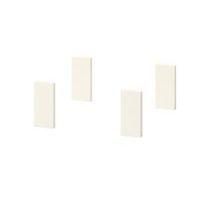 Jeu de 4 pieds pour meuble de rangement Allegra coloris blanc - Image principale