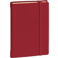 Carnet de note 15 ligné en soie avec élastique bordeaux - Image principale