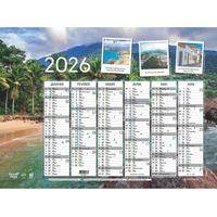 Calendrier fantaisie Evasion - 55x40,5 cm - Année 2026 - Quo Vadis