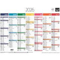 Calendrier banque Arc en ciel - 43x33,5cm - 13 mois - 2026 - Quo Vadis