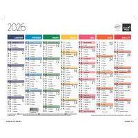 Calendrier banque Arc-en-ciel - 27x21 cm - 13 mois - 2026 - Quo Vadis