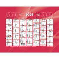 Calendrier banque - Rouge - Année 2026 - Quo Vadis