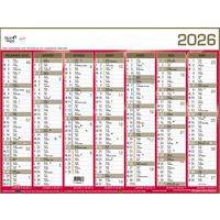 Lot de 10 Calendrier banque fr or par 10 - 55x40,5cm - Image principale
