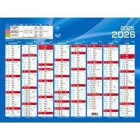 Lot de 10 Calendrier 2024-25 BANQUE SEPT/DEC 55X40,5 Bleu par 10 - Image principale