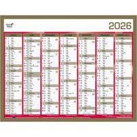 Lot de 10 Calendrier banque fr or par 10 - 27x21cm - Image 2