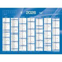 Lot de 10 Calendrier banque fr bleu par 10 - 55x40,5cm thumbnail image 2