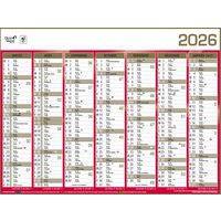 Lot de 10 Calendrier banque fr or par 10 - 55x40,5cm thumbnail image 2