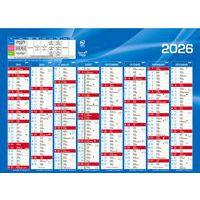 Lot de 10 Calendrier 2024-25 BANQUE SEPT/DEC 55X40,5 Bleu par 10 thumbnail image 2