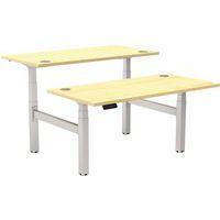 Bureau bench réglable Cambio-Piètement gris 100cm Érable - Image principale