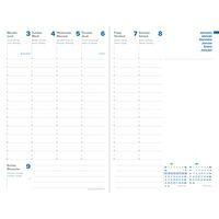 Recharge pour agenda hebdomadaire 2025 president recyclé rouge - Image 3