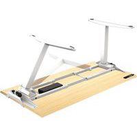 Bureau réglable Levado -Piètement blanc Plateau 120cm Érable thumbnail image 2