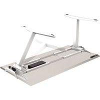 Bureau réglable Levado -Piètement blanc Plateau 140cm Gris - Image 2