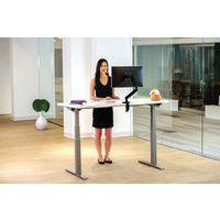 Bureau réglable Levado -Piètement gris Plateau 160cm Blanc - Image 5