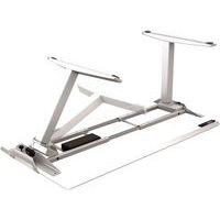 Bureau réglable Levado -Piètement gris Plateau 120cm Blanc - Image 2