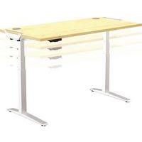 Bureau réglable Levado -Piètement gris Plateau 180cm Érable thumbnail image 4
