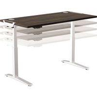 Bureau réglable Levado -Piètement gris Plateau 160cm Noyer thumbnail image 2
