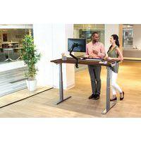 Bureau réglable Levado -Piètement gris Plateau 140cm Noyer - Image 3