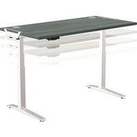 Bureau réglable Levado -Piètement gris Plateau 180cm Chêne thumbnail image 2