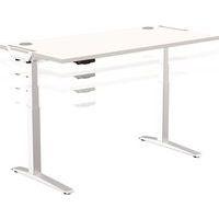 Bureau réglable Levado -Piètement gris Plateau 180cm Gris thumbnail image 3