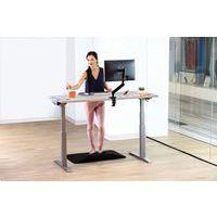 Bureau réglable Levado -Piètement gris Plateau 180cm Gris thumbnail image 2