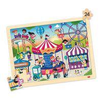 Lot de 4 puzzles 'Les loisirs' de 24 pièces en bois. thumbnail image 5