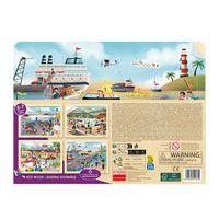 Lot de 4 puzzles 'Les transports' de 35 pièces en bois. - Image 4