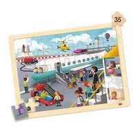 Lot de 4 puzzles 'Les transports' de 35 pièces en bois. - Image 5