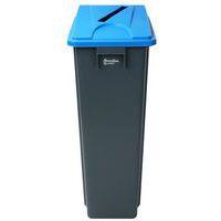Poubelle 80 L avec couvercle tri sélectif Bleu Fente papier thumbnail image 6