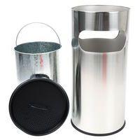 Poubelle-cendrier en Inox avec ouverture - 30 L ou 50 L - Manutan Expert - Image 5