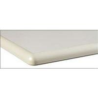 Plateau de table 130 x 50 cm revêtu stratifié beige chants surmoulés - Image 5