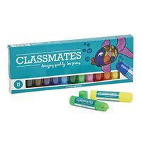 Bâton de peinture solide - Assortiment de 12 couleurs - Classmates