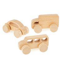 Véhicule en bois - 3 pièces : Bus, Voiture, Camion - Hope Education