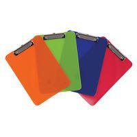 Lot de 4 porte-blocs à pince A4 résistant et coloré - Classmates