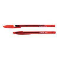 Stylo à bille - Design élégant - Classmates - Rouge - Lot de 50 thumbnail image 2